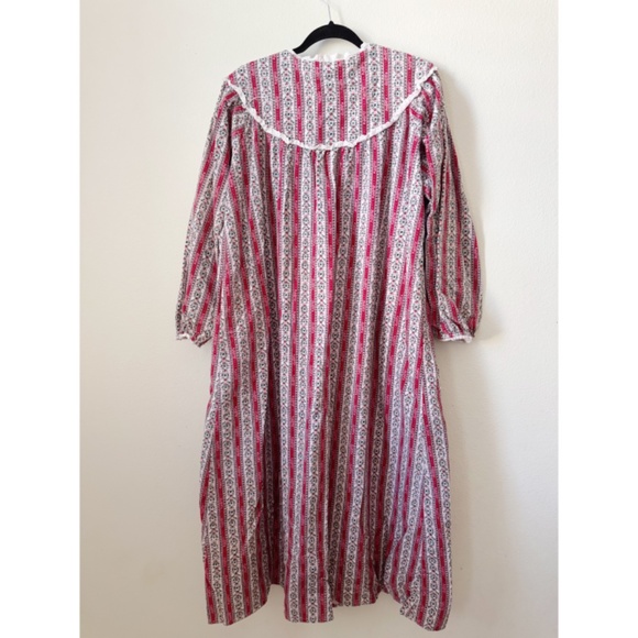Lanz of Salzburg Vintage flannel hearts winter nightgown PJs Pajamas - Picture 3 of 6